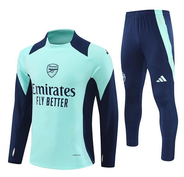 24/25 Arsenal Blue/Navy Half Zipper Jacket+Long Pants - Image 18