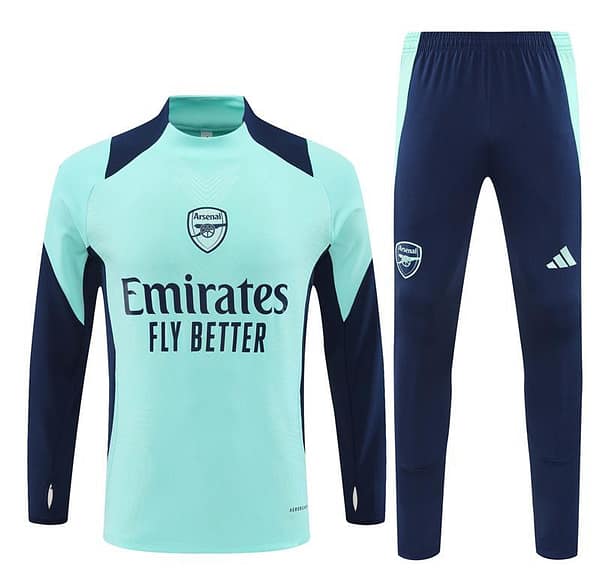 24/25 Arsenal Blue/Navy Half Zipper Jacket+Long Pants - Image 20