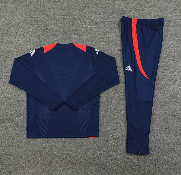 24/25 Kids Manchester United Navy Half Zipper Jacket+Long Pants - Image 8