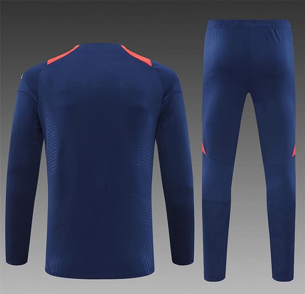 24/25 Kids Manchester United Navy Half Zipper Jacket+Long Pants - Image 15