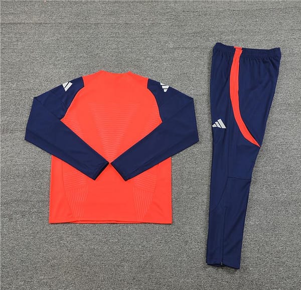 24/25 Manchester United Orange/Navy Half Zipper Jacket+Long Pants - Image 8