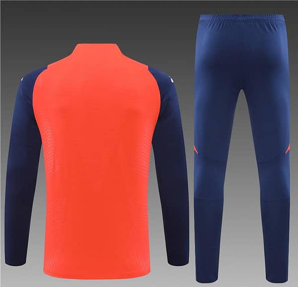24/25 Manchester United Orange/Navy Half Zipper Jacket+Long Pants - Image 15