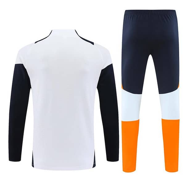 24/25 Real Madrid White/Navy/Orange Half Zipper Jacket+Long Pants - Image 17