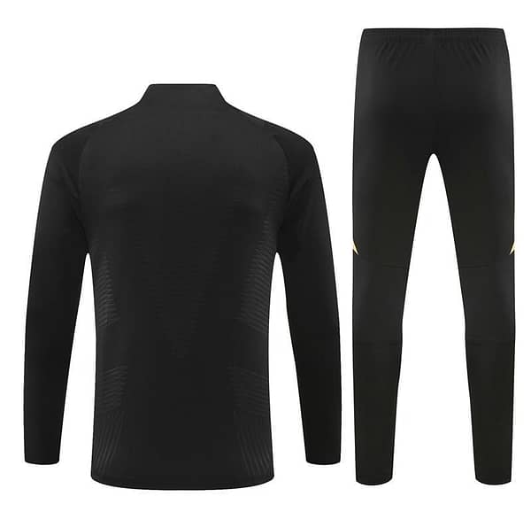 24/25 Real Madrid Black/Golden Half Zipper Jacket+Long Pants - Image 16