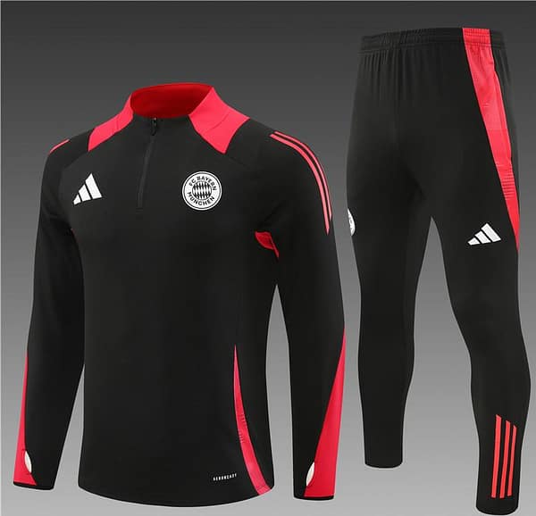 24/25 Bayern Munich Black Half Zipper Jacket+Long Pants