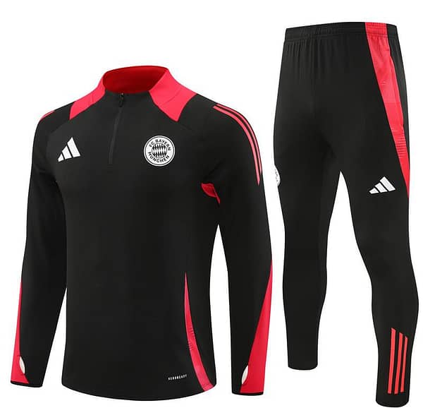 24/25 Bayern Munich Black Half Zipper Jacket+Long Pants - Image 18