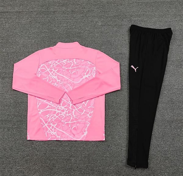 24/25 Manchester City Pink Half Zipper Jacket+Long Pants - Image 8
