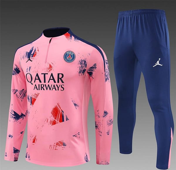 24/25 PSG Pink Half Zipper Jacket+Long Pants