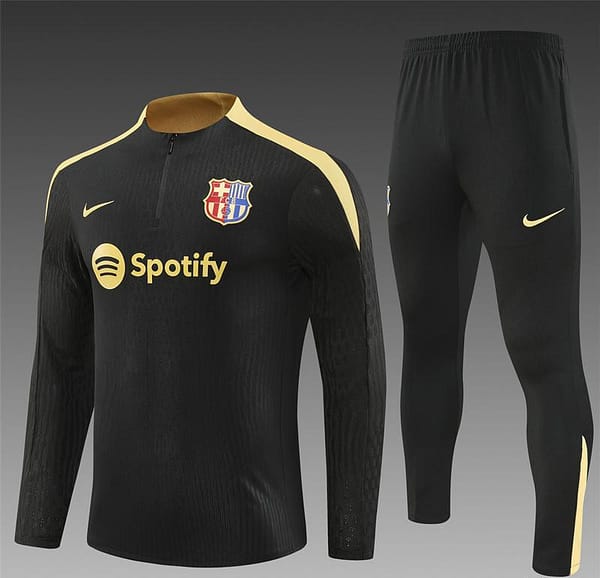 24/25 Barcelona Black Half Zipper Jacket+Long Pants