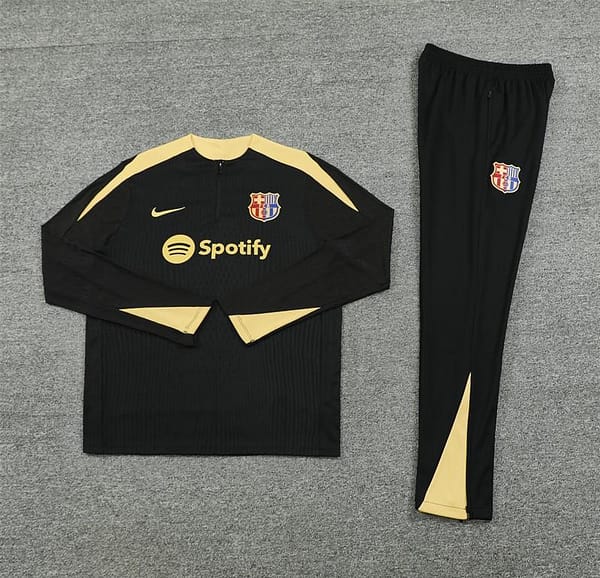24/25 Barcelona Black Half Zipper Jacket+Long Pants - Image 14