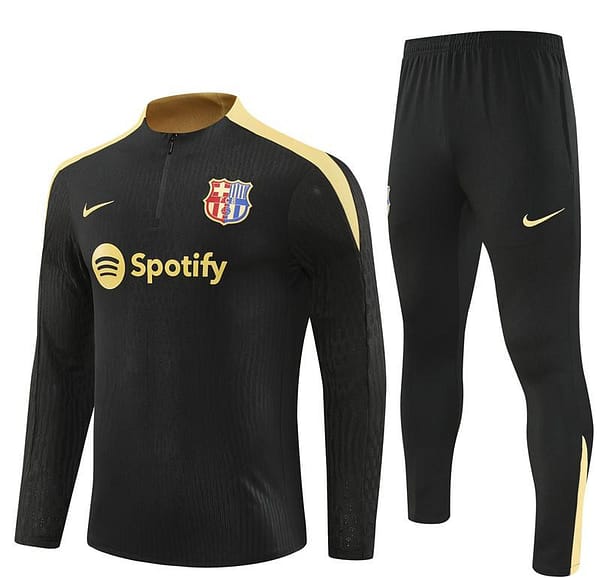 24/25 Barcelona Black Half Zipper Jacket+Long Pants - Image 17