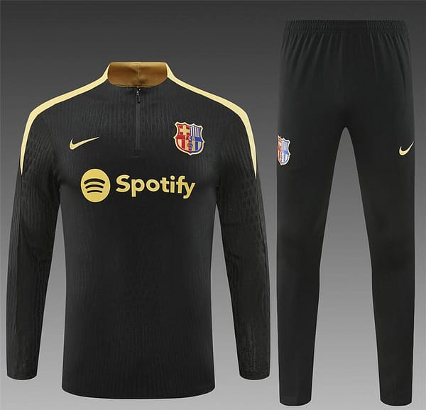 24/25 Barcelona Black Half Zipper Jacket+Long Pants - Image 18
