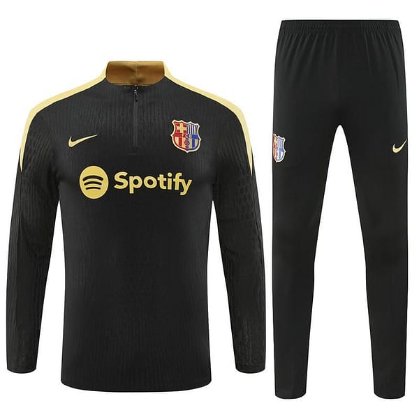 24/25 Barcelona Black Half Zipper Jacket+Long Pants - Image 19