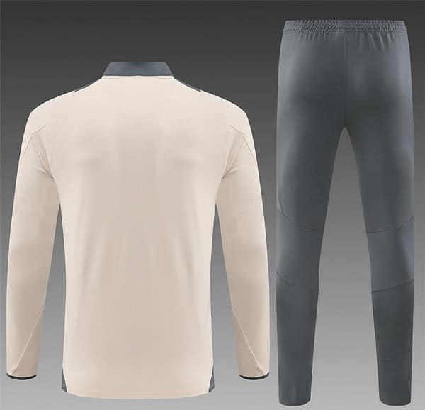 24/25 Real Madrid Khaki Half Zipper Jacket+Long Pants - Image 16