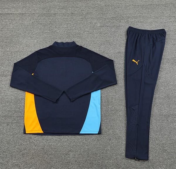 24/25 Olympique Marseille Navy Orange Zipper Jacket+Long Pants - Image 7