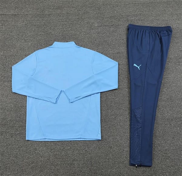 24/25 Manchester City Sky Blue Half Zipper Jacket+Long Pants - Image 12