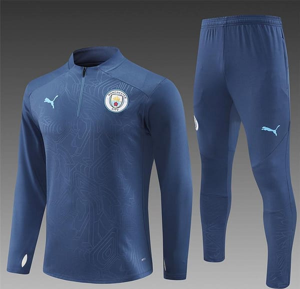 24/25 Manchester City Navy Half Zipper Jacket+Long Pants
