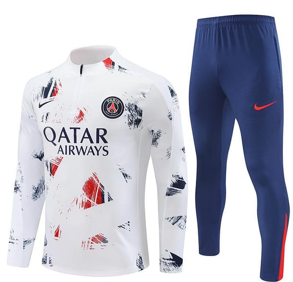 24/25 PSG White Camouflage Navy Half Zipper Jacket+Long Pants - Image 15
