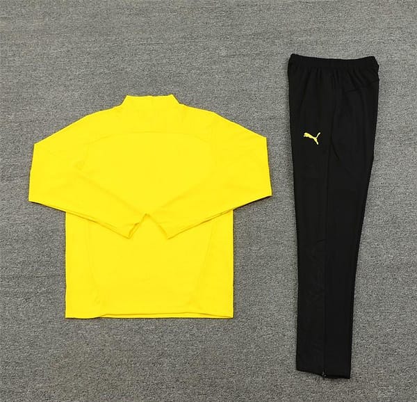 24/25 Borussia Dortmund Yellow Half Zipper Jacket+Long Pants - Image 7