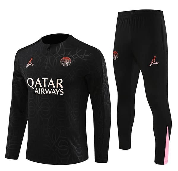 24/25 PSG Jordan Black Steel Seal Half Zipper Jacket+Long Pants - Image 16