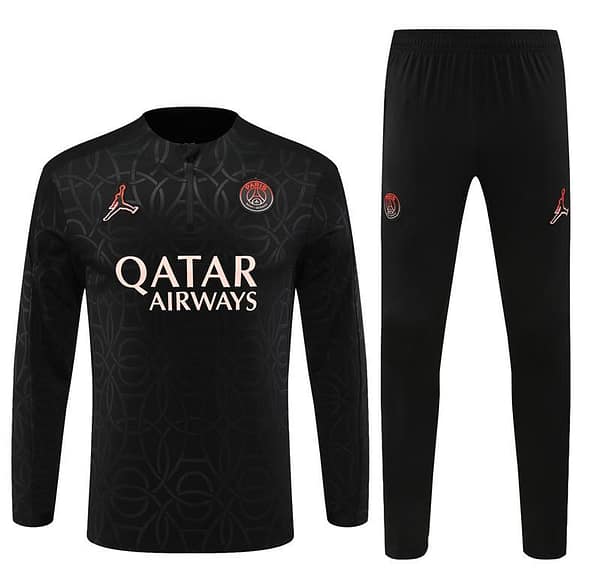 24/25 PSG Jordan Black Steel Seal Half Zipper Jacket+Long Pants - Image 18