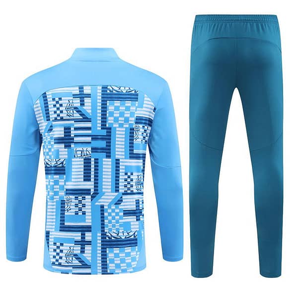 24/25 Olympique Marseille Blue Camouflage Half Zipper Jacket+Long Pants - Image 16