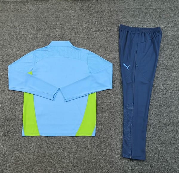 24/25 Manchester City Sky Blue Half Zipper Jacket+Long Pants - Image 9