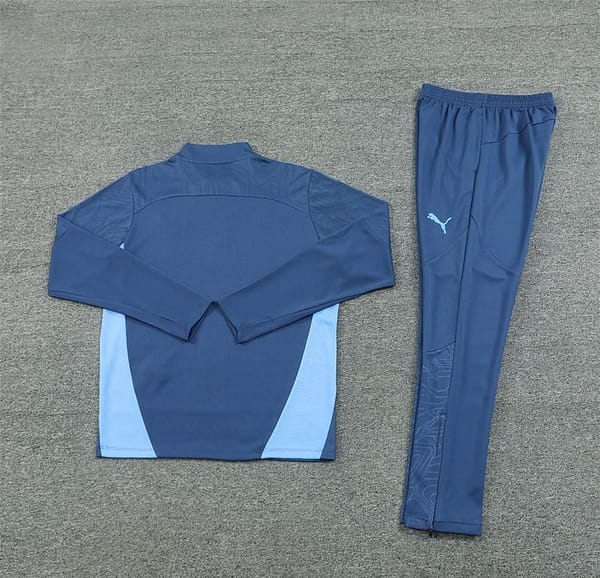24/25 Manchester City Blue Half Zipper Jacket+Long Pants - Image 9