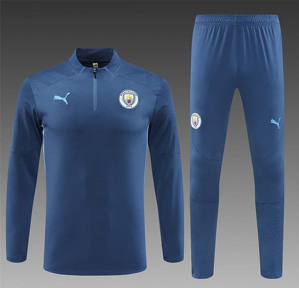 24/25 Manchester City Blue Half Zipper Jacket+Long Pants - Image 20