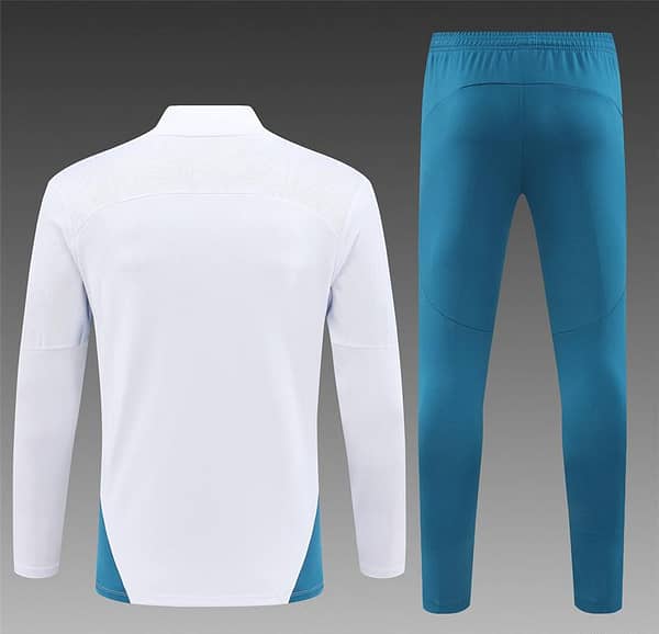 24/25 Olympique Marseille White Half Zipper Jacket+Long Pants - Image 17