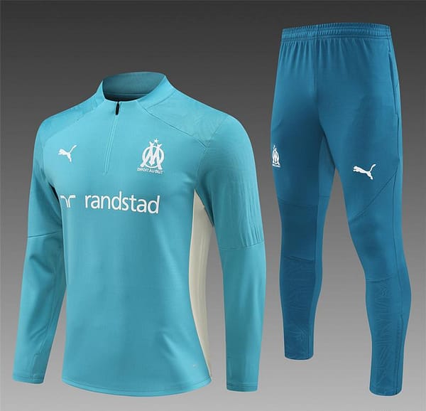 24/25 Olympique Marseille Lake Green Half Zipper Jacket+Long Pants