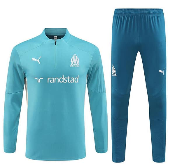 24/25 Olympique Marseille Lake Green Half Zipper Jacket+Long Pants - Image 20