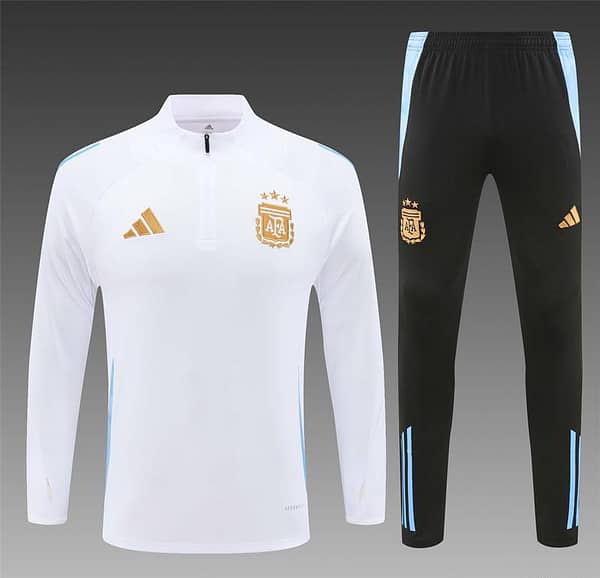 24/25 Argentina White Half Zipper Jacket+Long Pants - Image 19