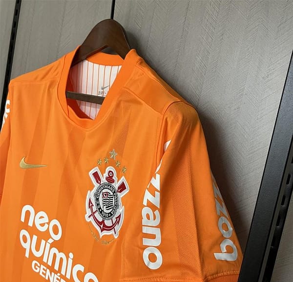2010 Retro Corinthians Goalkeeper Orange Jersey - Image 7