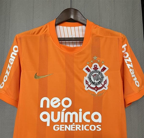 2010 Retro Corinthians Goalkeeper Orange Jersey - Image 10