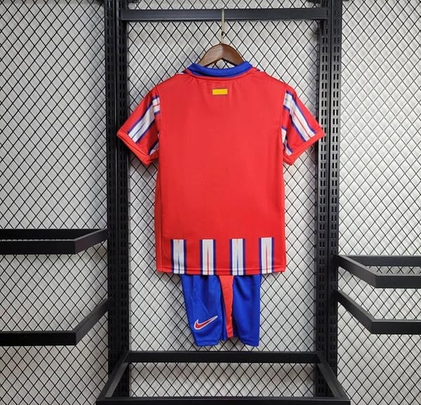 24/25 Kids Atletico Madrid Home 16-28 Jersey - Image 5