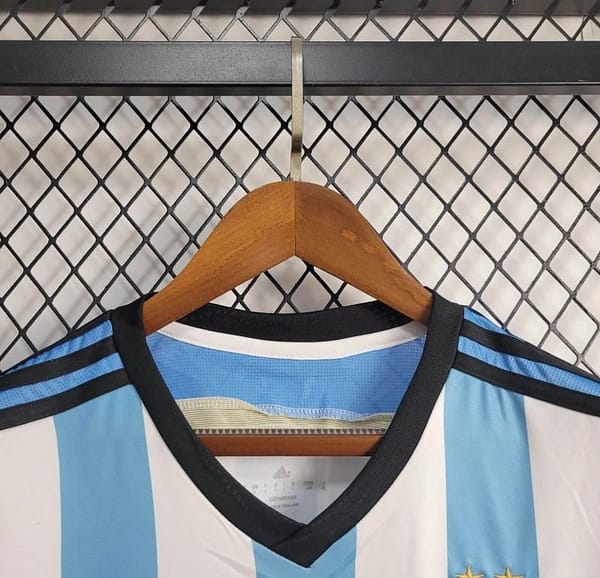 Retro 2014 Argentina Home Jersey - Image 8