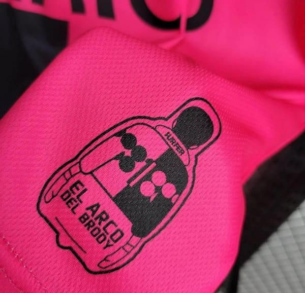 Retro 1998 Mexico CAMPOS 1 Home Black Pink Jersey - Image 3
