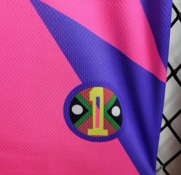Retro 1998 Mexico Goalkeeper CAMPOS 1 WORLD CUP CAMPOS 1 Home Pink Jersey - Image 4