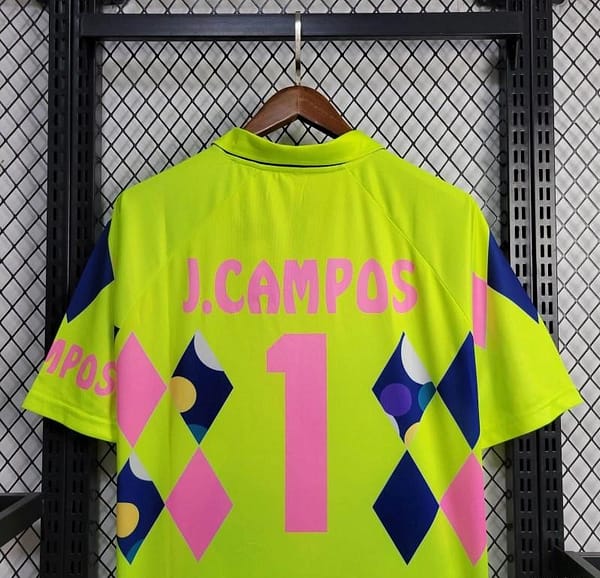 Retro 1992/93 Mexico Goalkeeper CAMPOS 1 Home Green Jersey - Image 3
