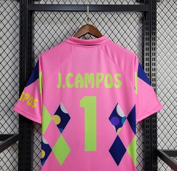 Retro 1992/93 Mexico Goalkeeper CAMPOS 1 Home Pink Jersey - Image 2