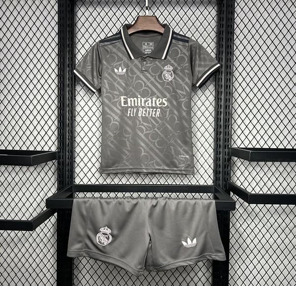24/25 Kids Real Madrid Third Black Jersey