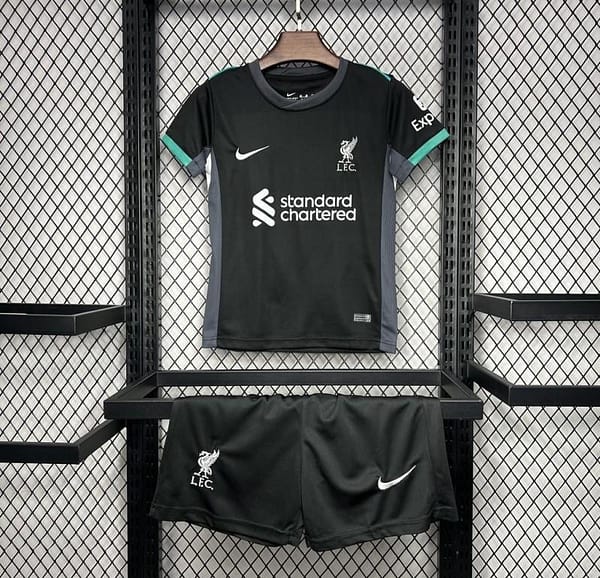 24/25 Kids Liverpool Away Black Jersey