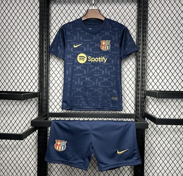 24/25 Kids Barcelona Away Navy Jersey