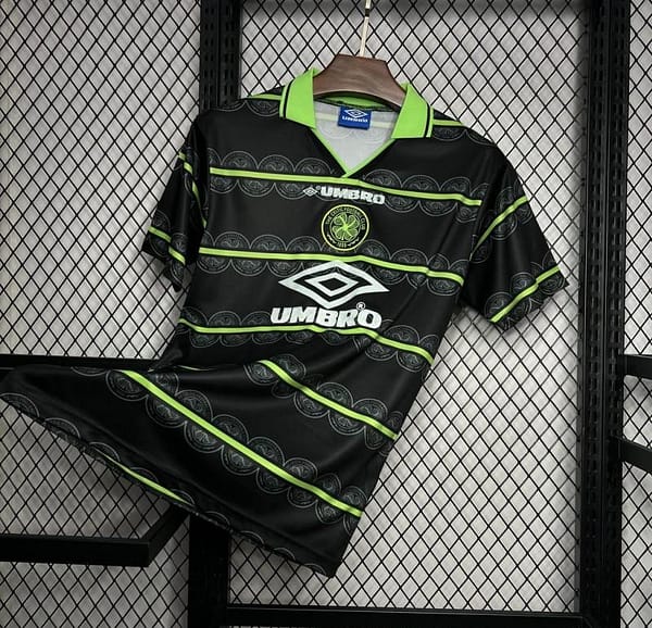 Retro 98/99 Celtic Away Black Jersey - Image 2