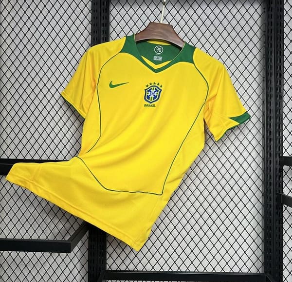 Retro 2004 Brazil Home Jersey