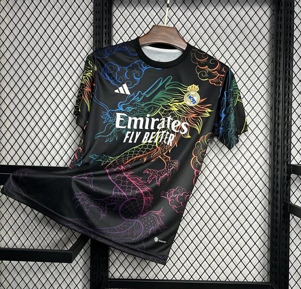 24/25 Real Madrid Black Multi-Color Dragon Special Jersey - Image 2