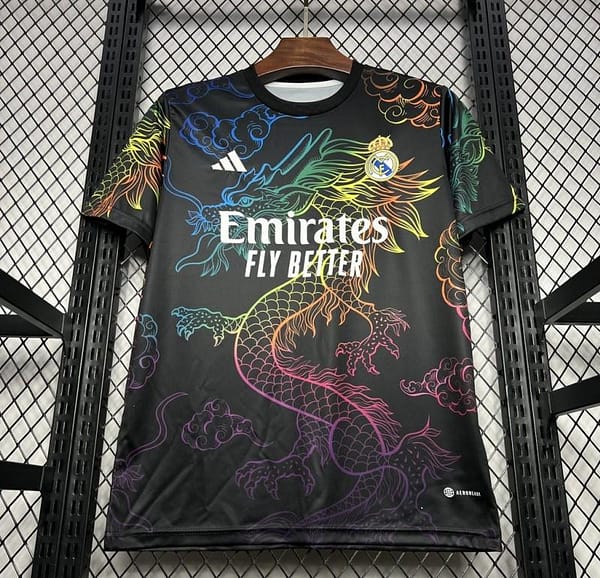 24/25 Real Madrid Black Multi-Color Dragon Special Jersey - Image 6