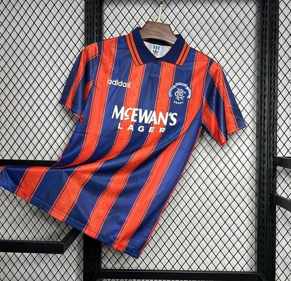 Retro 93/94 Glasgow Rangers Away Red Jersey - Image 2