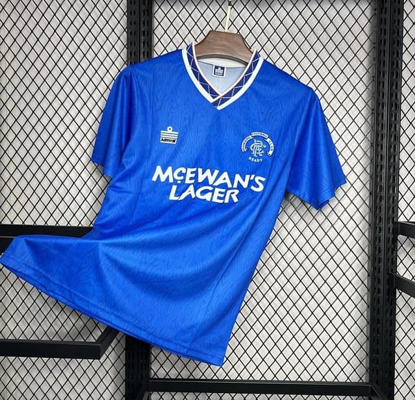 Retro 90/92 Glasgow Rangers Home Jersey - Image 2